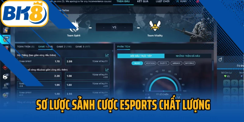 Sơ lược sảnh cược esports chất lượng